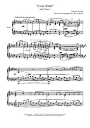 Vissi d'arte, from 'Tosca' (piano solo arrangement)